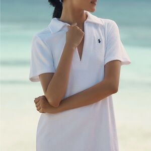 Polo Ralph Lauren Collared Terry Mini Dress